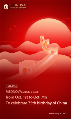 MEDNOVA pral pran yon repo soti 1ye rive 7 oktòb pou selebre 75e anivèsè PRC.